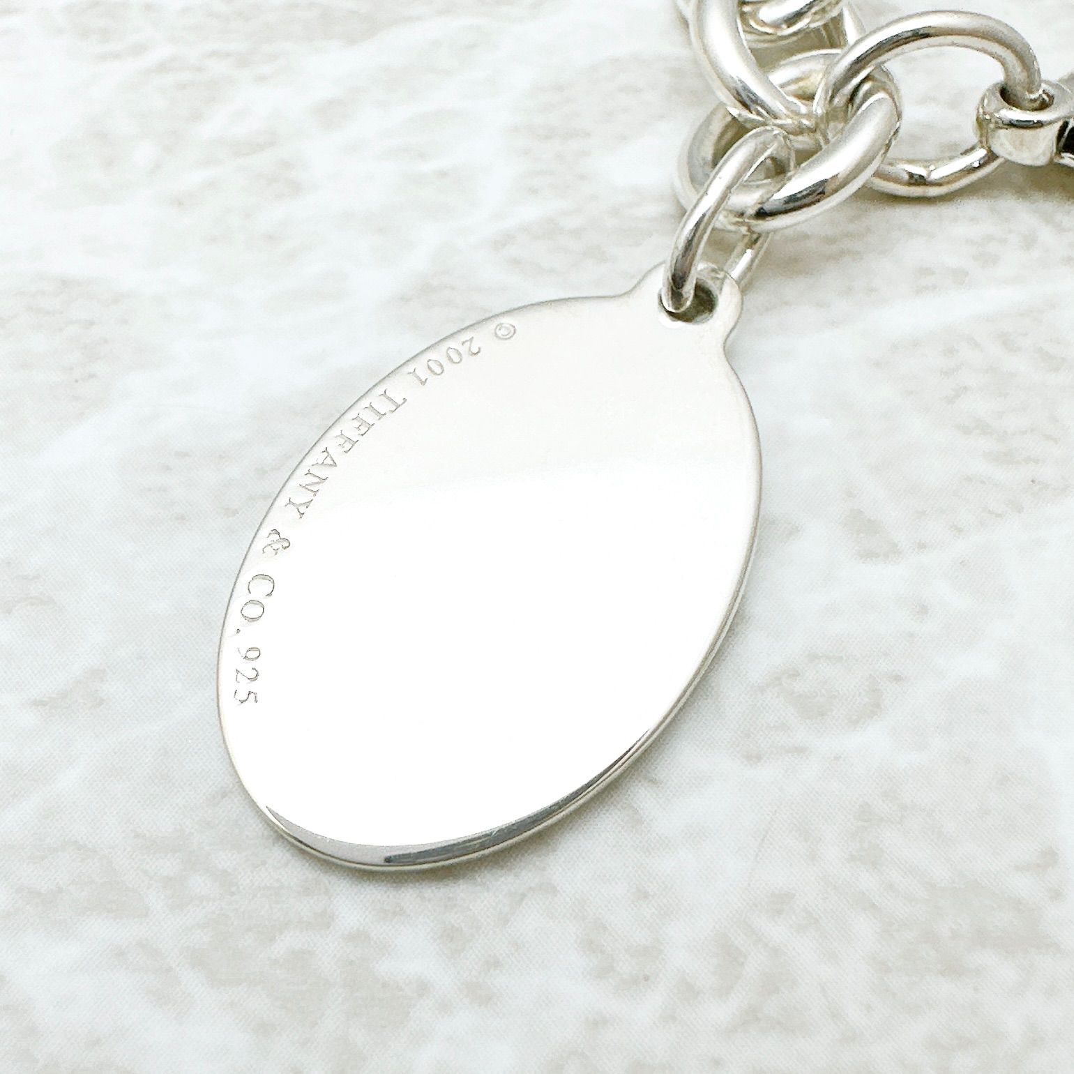 希少?Tiffany＆Co. 星条旗 オーバル シルバー ブレスレット 約18cm U 
