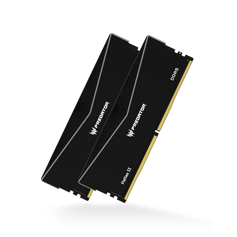 Acer Predator Pallas II DDR5 6000MHz 32GB(16GBx2枚) CL32 デスクトップPC用メモリ DDR5 シリーズ (PC5-48000) Intel XPM 3.0準拠 AMD EXPO メモリキット ブラック BL