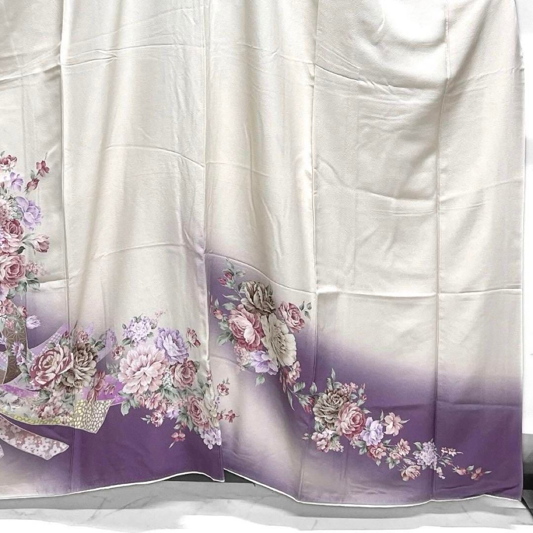 作家もの 堤順三 銀彩 木々模様 色留袖 着物 014a 飛ぼ p 