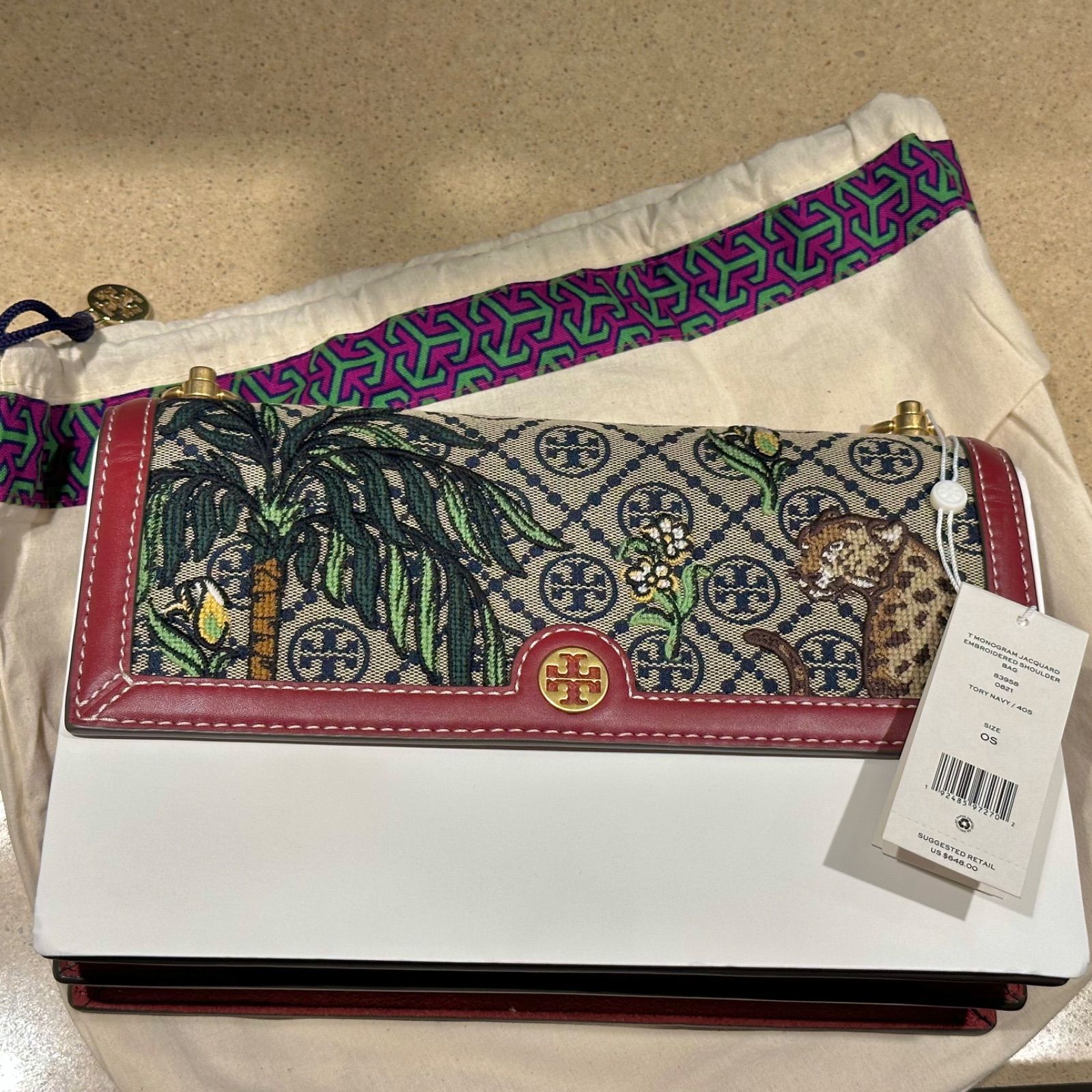 新品大幅値下げ] Tory Burch 完売品 Tモノグラムジャガードバッグ 