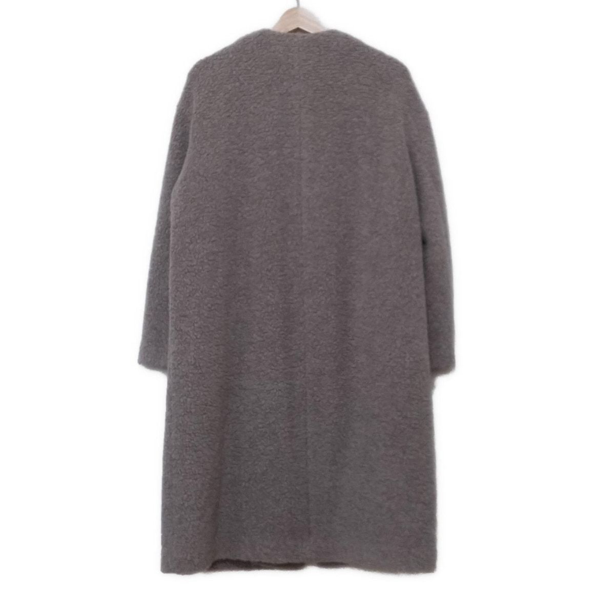 23区 ニジュウサンク コート サイズ38 M レディース ブラウン 冬物 ボア ウール