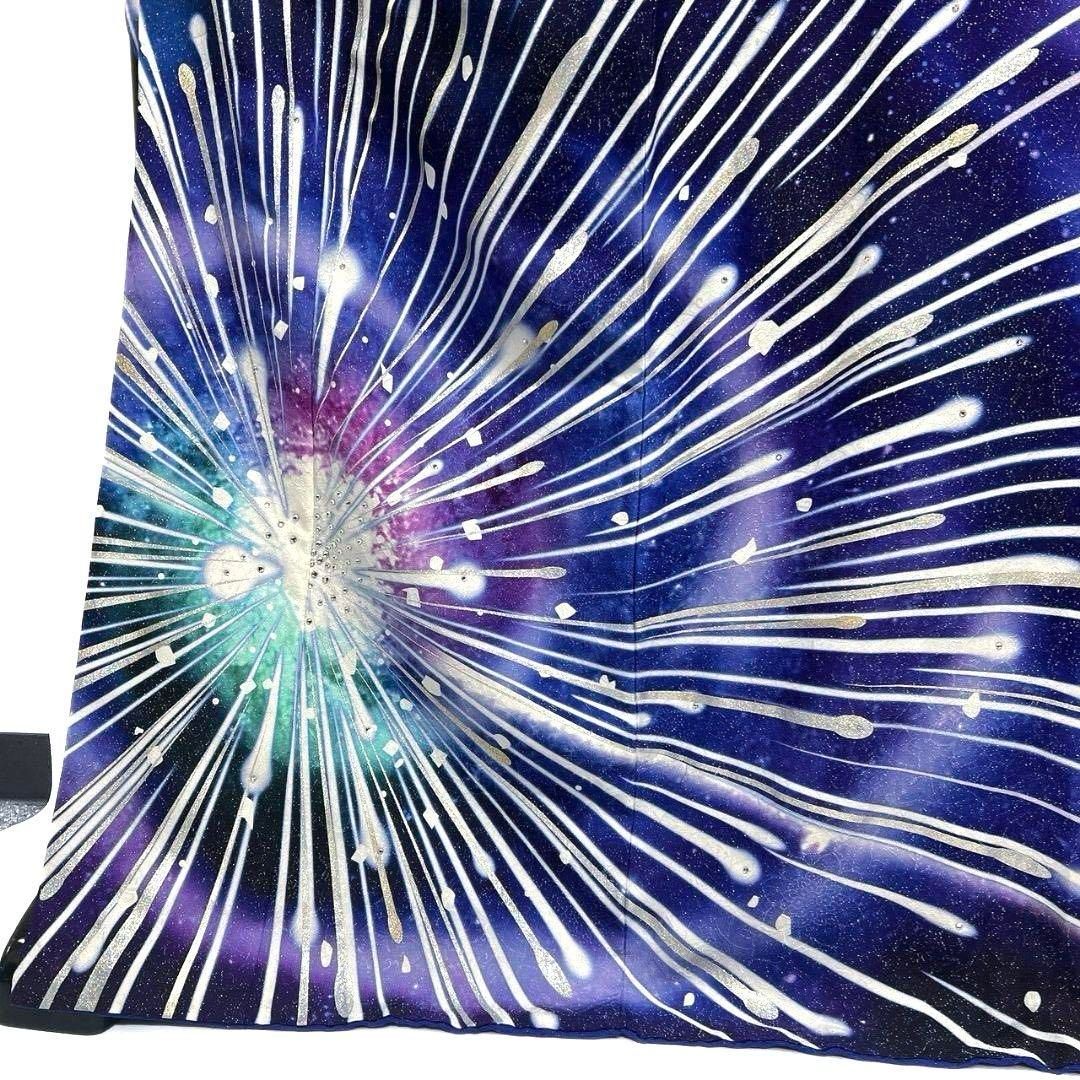 銀通し ラインストーン 銀河 惑星 宇宙 振袖 着物 021a p - メルカリ 