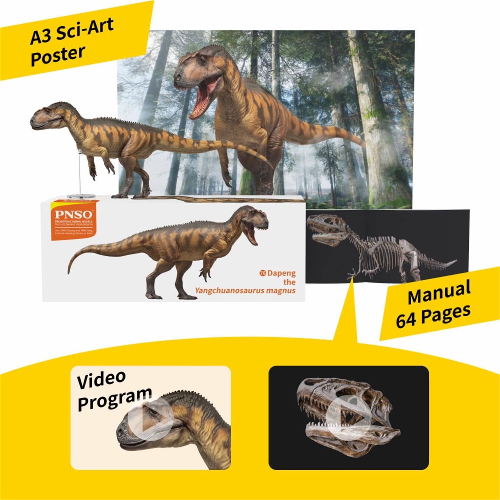 ティラノサウルス親子＋アロサウルス肉食大王精密フィギュア　特価セール Amazon | ティラノサウルス 大迫力 38cm級 恐竜の王者