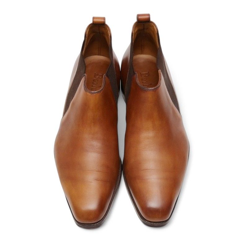 ブラウン レザー サイドゴアブーツBerluti サイズ8