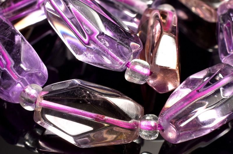 1点物】透明◇バイカラー アメトリン 14-17x7-11.5(丸玉4)mm 原石