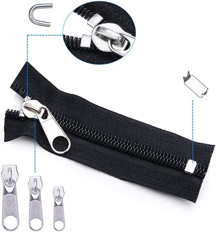 ジッパー ファスナー修理キット 修理用ペンチ２個付き 縫製 交換用 DIY ジッパー ファスナー引っ張り 多機能ジッパーヘッド 財布裁縫 手