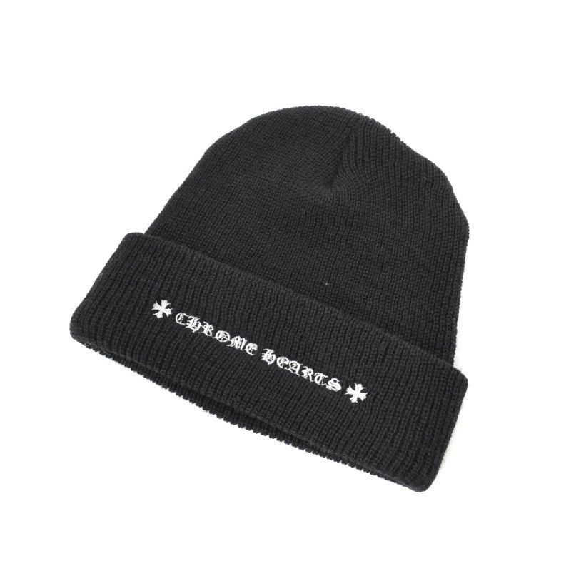 クロムハーツ CHROME HEARTS ニット帽 ビーニー 帽子 ウール OS 23cm