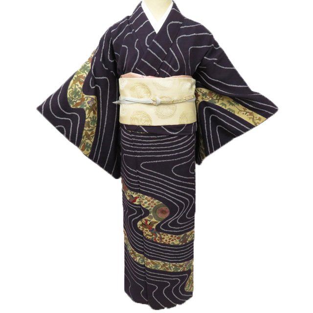 紫のアンティーク お着物 4点セット 紫のアンティーク お着物 4点セット 着物　アンティーク4着