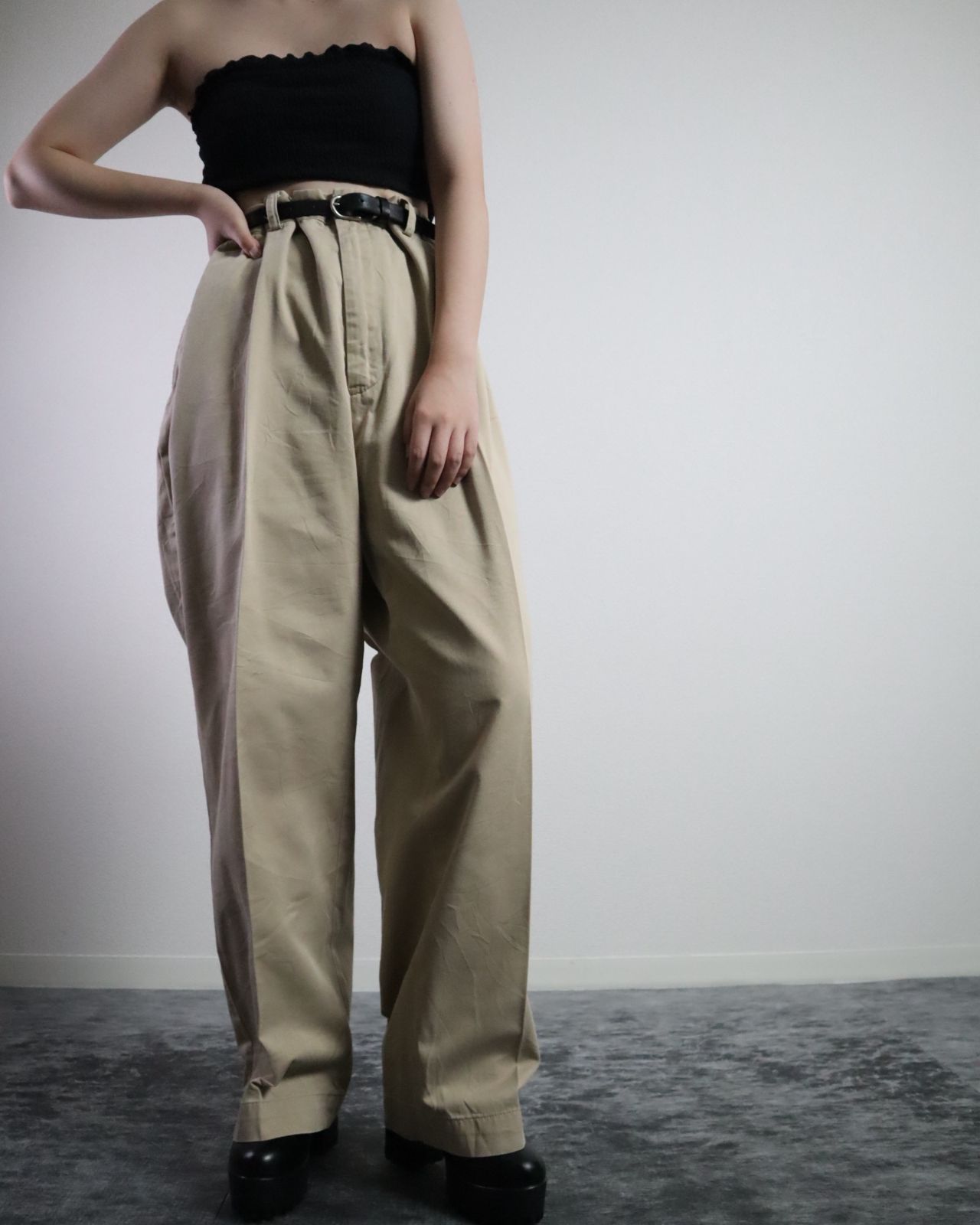 1990s Polo by Ralph Lauren PRESTON PANT wide classic chino pants