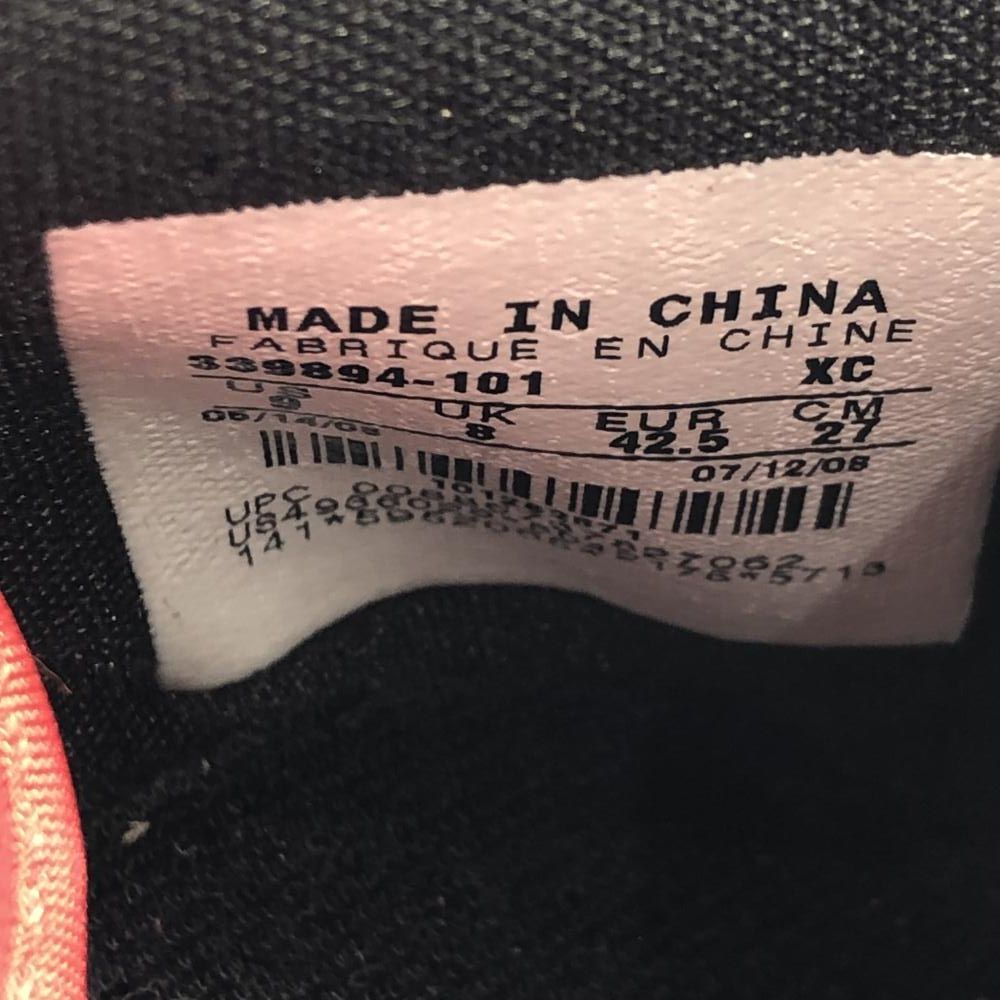  NIKE AIR JORDAN 1 RETRO LOW VELCRO 27 cm 339894-101ヒール部分劣化 ナイキ エアジョーダン1 ロー ベルクロ バーシティ レッド 17 その他 靴