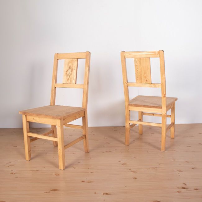 カントリー調パイン無垢材ダイニングチェア2脚セット 完成品 チェア