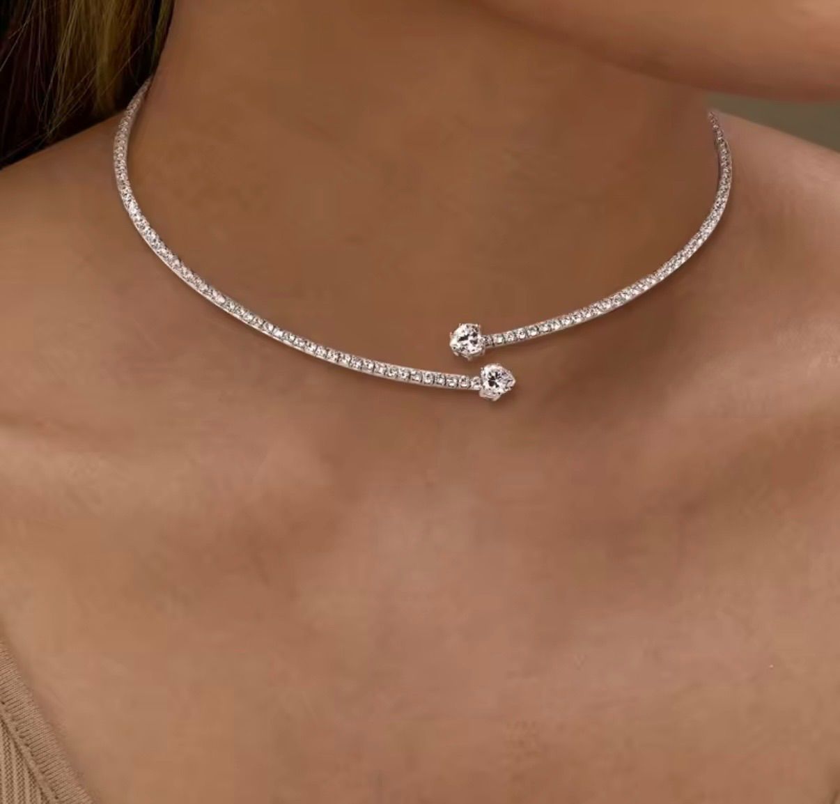女性人気No.1 モアサナイト チョーカー ネックレス テニスチェーン S925 シルバー925 プラチナコーティング VVS Dカラー GRA鑑定書 感 上品 クリスマス プレゼント ギフト Stellux 結婚式 成人式デート