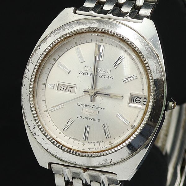 純正ガラス新品 美品 CITIZEN セブンスター カスタム デラックス 腕時計