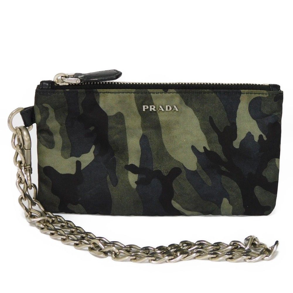 PRADA プラダ チェーン ポーチ テスート カモフラージュ 迷彩