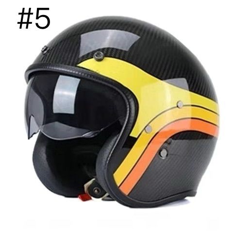 リアルカーボンバイクヘルメット ジェットヘルメットハーレー