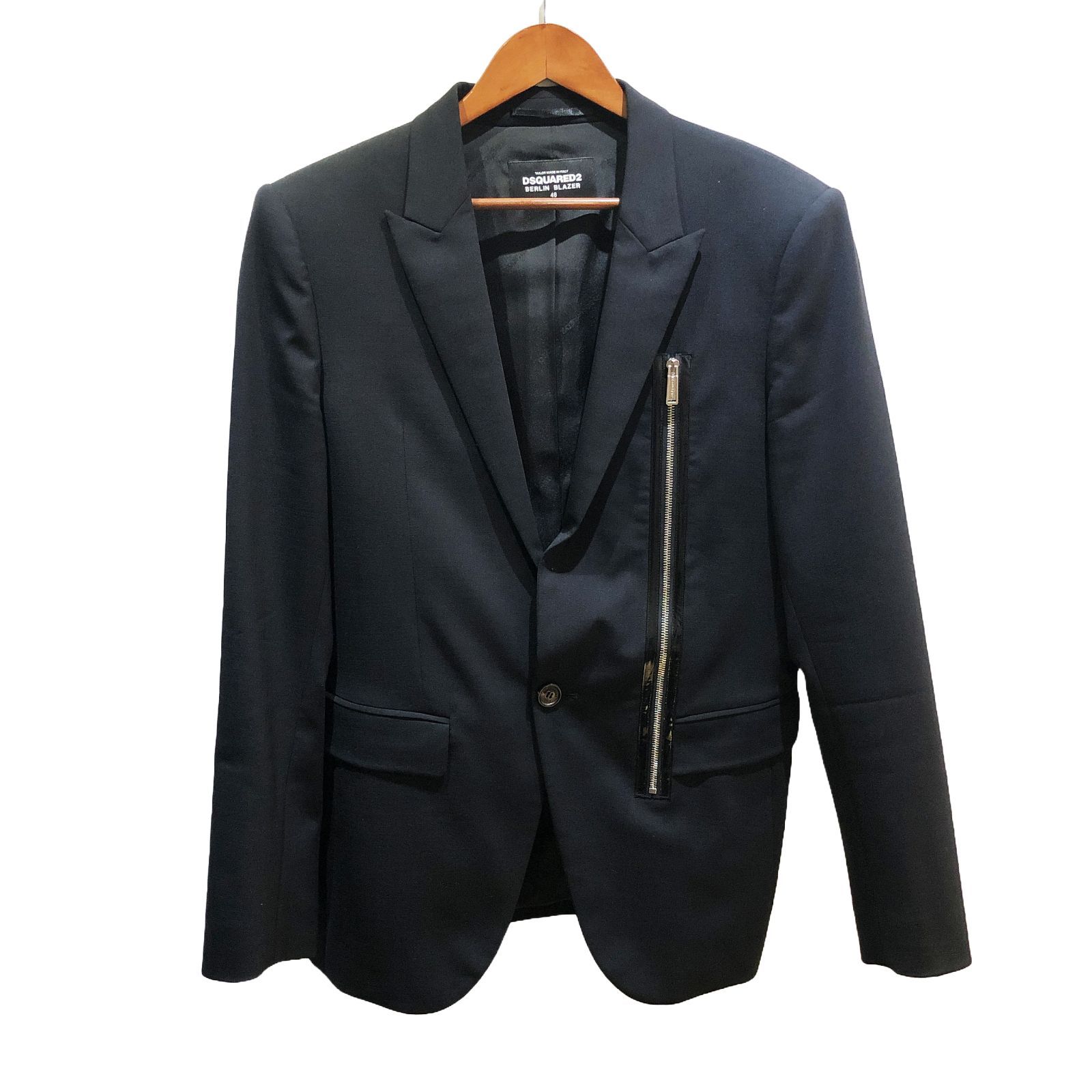DSQUARED2 サテン ライダースジャケット | ブラック | FARFETCH JP