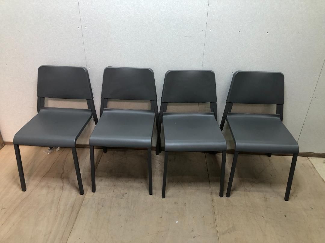 直接引取限定】黒いダイニングチェア4脚セット イケア VOLFGANG IKEA