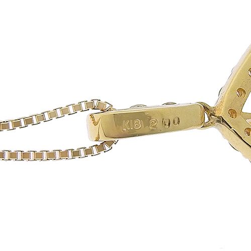 D2.60 ダイヤモンド デザイン ネックレス K18 イエローゴールド YG  