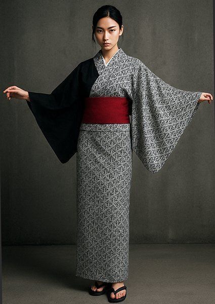 浴衣 単品 女性用 日本製 半身仕立て 綿100％ 黒色 NO42044 浴衣 単品 仕立て上がり 女性用 日本製 半身仕立て 綿100％ 黒色