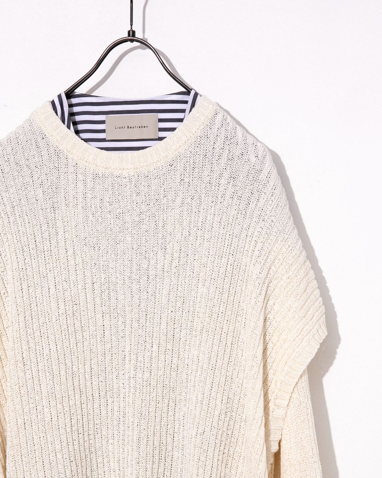 Licht Bestreben リヒトベシュトレーベン ニット切替シャツ