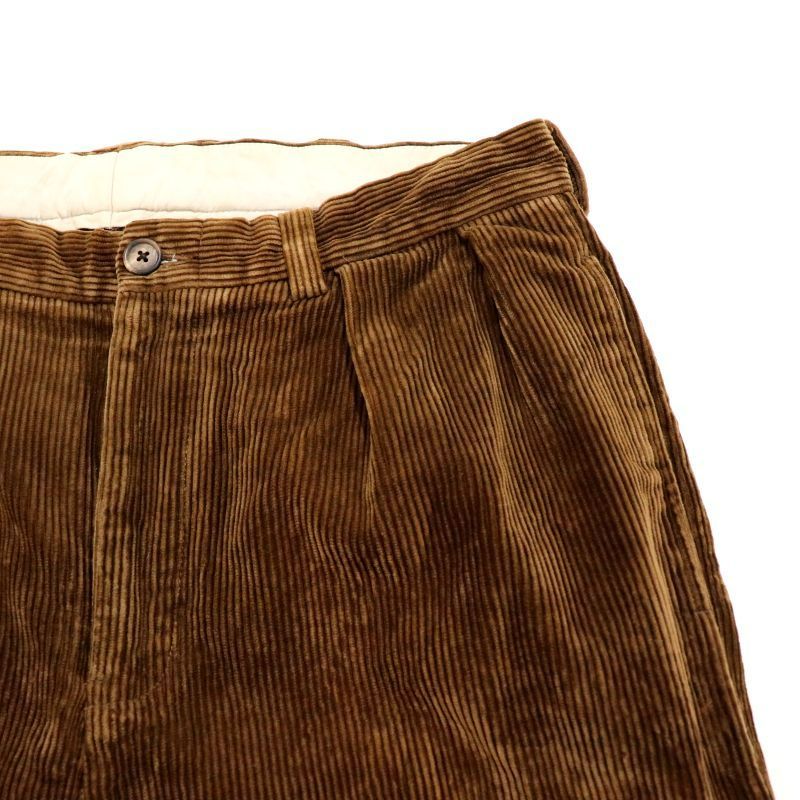 90s vintage RALPH LAUREN 2タック 太畝 コーデュロイ パンツ メンズ