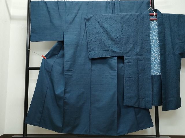 平和屋着物●男性 紬 髭紬 羽織セット 褐返色 キングサイズ 正絹 CAAS8515vf