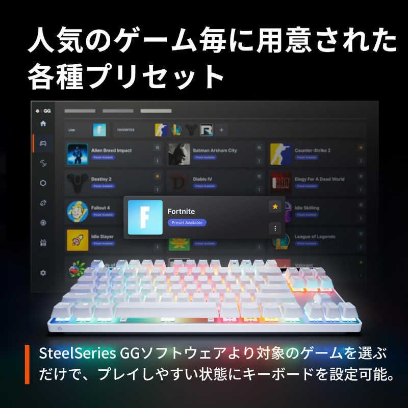 新品 未開封 】 STEELSERIES Apex Pro TKL Gen 3 White JP ［有線 /USB