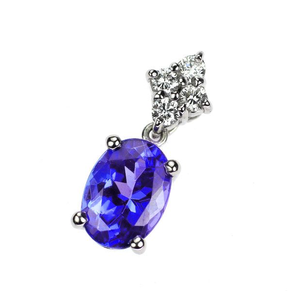 Pt900 タンザナイト ダイヤモンド ペンダントトップ 0.95ct D0
