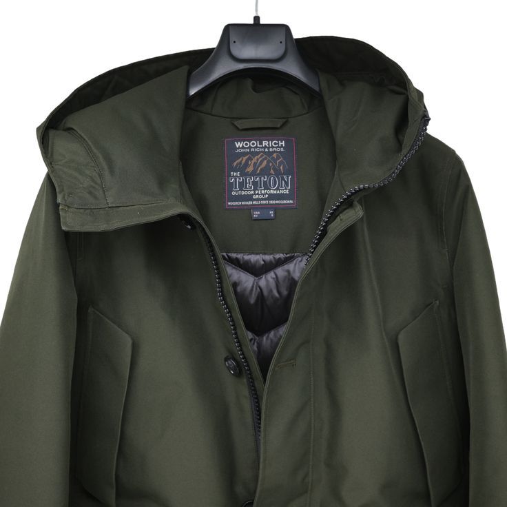 【美品】WOOLRICH ウールリッチ GTXマウンテンパーカー ダウンジャケット アウター ポリエステル カーキ グリーン WOCPS2732D