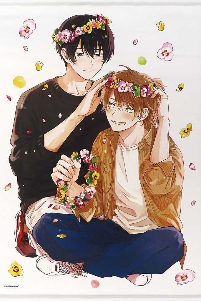 中古】タペストリー B.湊晃＆香月慎太郎(花冠) 缶爪さわイラストB2 