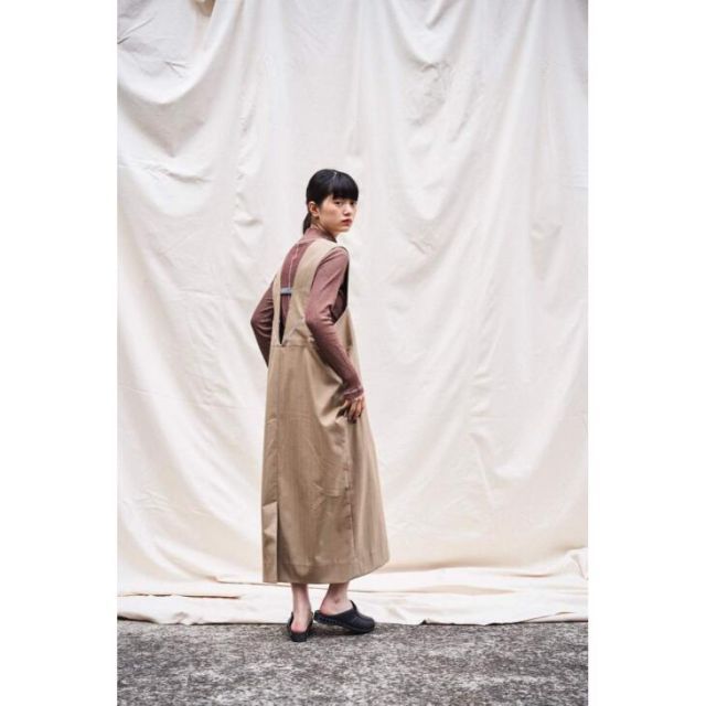 sneeuw スニュウ フレームジャンパースカート beige ワンピース スカート お洒落