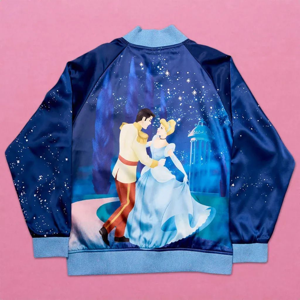 【Disney x Loungefly】75周年 シンデレラ ボンバー ジャケット Loungefly ラウンジフライ シンデレラ 75周年記念デザイン 男女