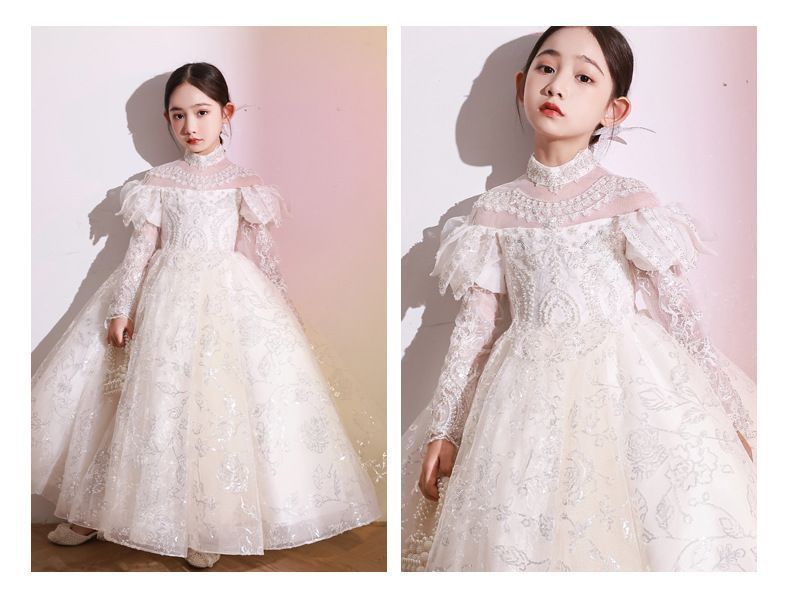  ロングドレス フォーマル 子供 ドレス 女の子 キッズ ピアノ 発表会 フォーマルワンピース パーディー 上品 エレガント ジュニア yisha 06 ドレス フォーマル ドレス スーツ