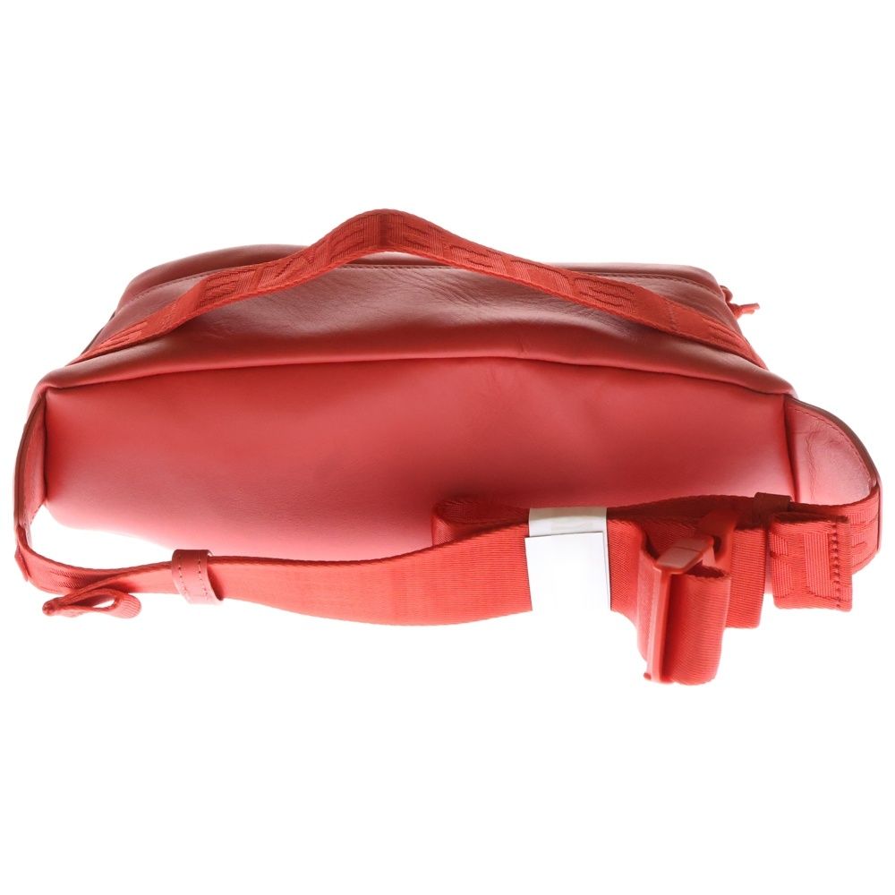 SUPREME シュプリーム 23AW Leather Waist Bag ボックスロゴ レザー ウエストバッグ ショルダーバッグ レッド