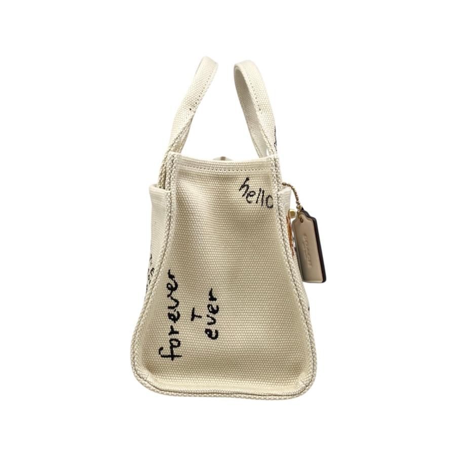 Coach かごバッグ ベージュ ロゴ刺繍 COACH コーチ ショルダーバッグ CARGO TOTE 26 カーゴ トート