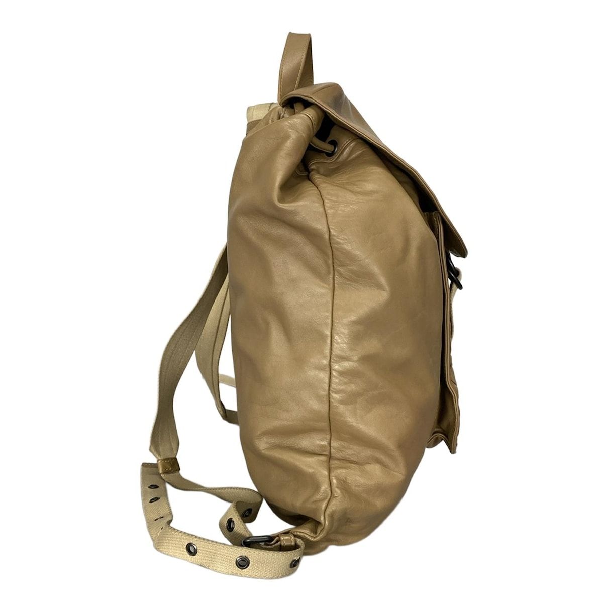 BOTTEGA VENETA ボッテガヴェネタ リュックサック イントレチャート ベージュ 巾着型 レザー