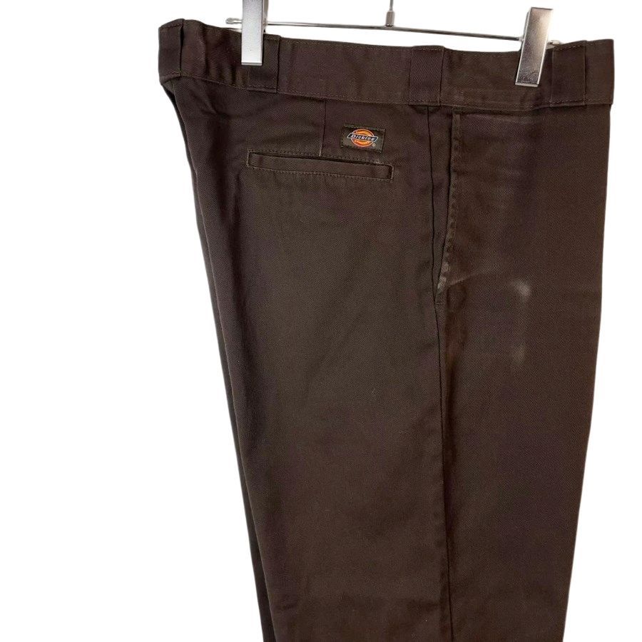 Dickiesディッキーズ874ワークパンツ茶色ダークブラウンロゴタグ