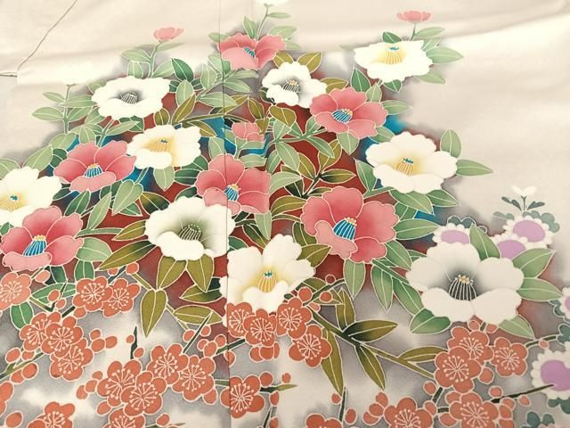 平和屋着物○染色作家 おだに武士 訪問着 枝花文 暈し染め 正絹 逸品  