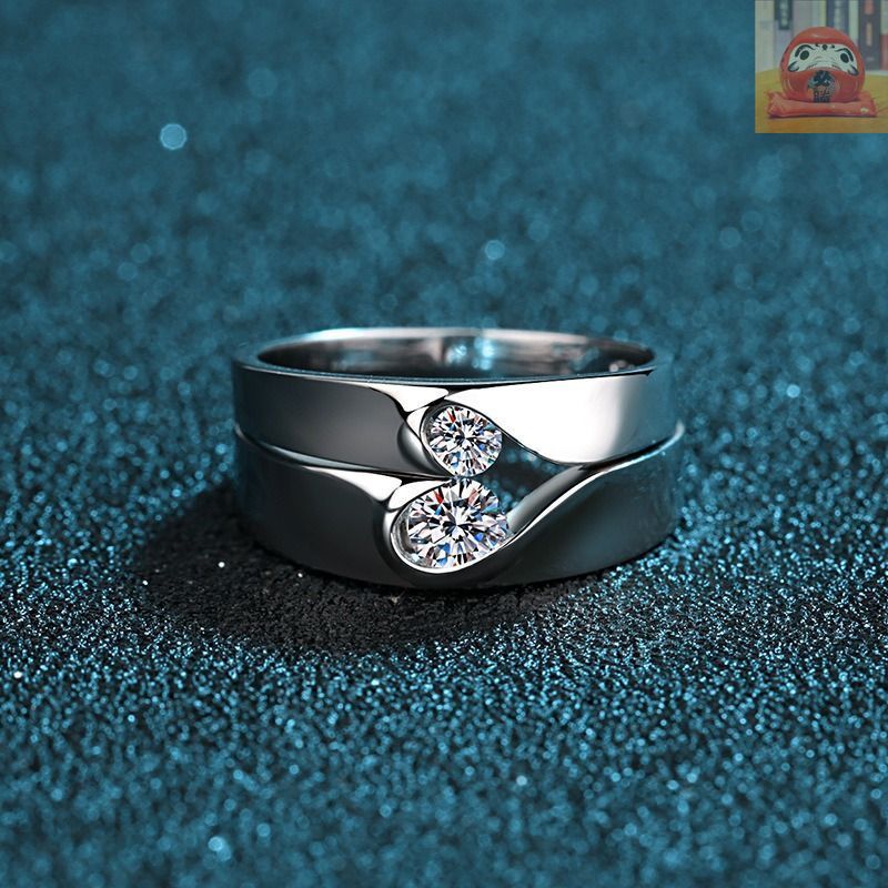 リング 指輪 モアサナイト 0.1ct シルバー925 女性用リング ペア
