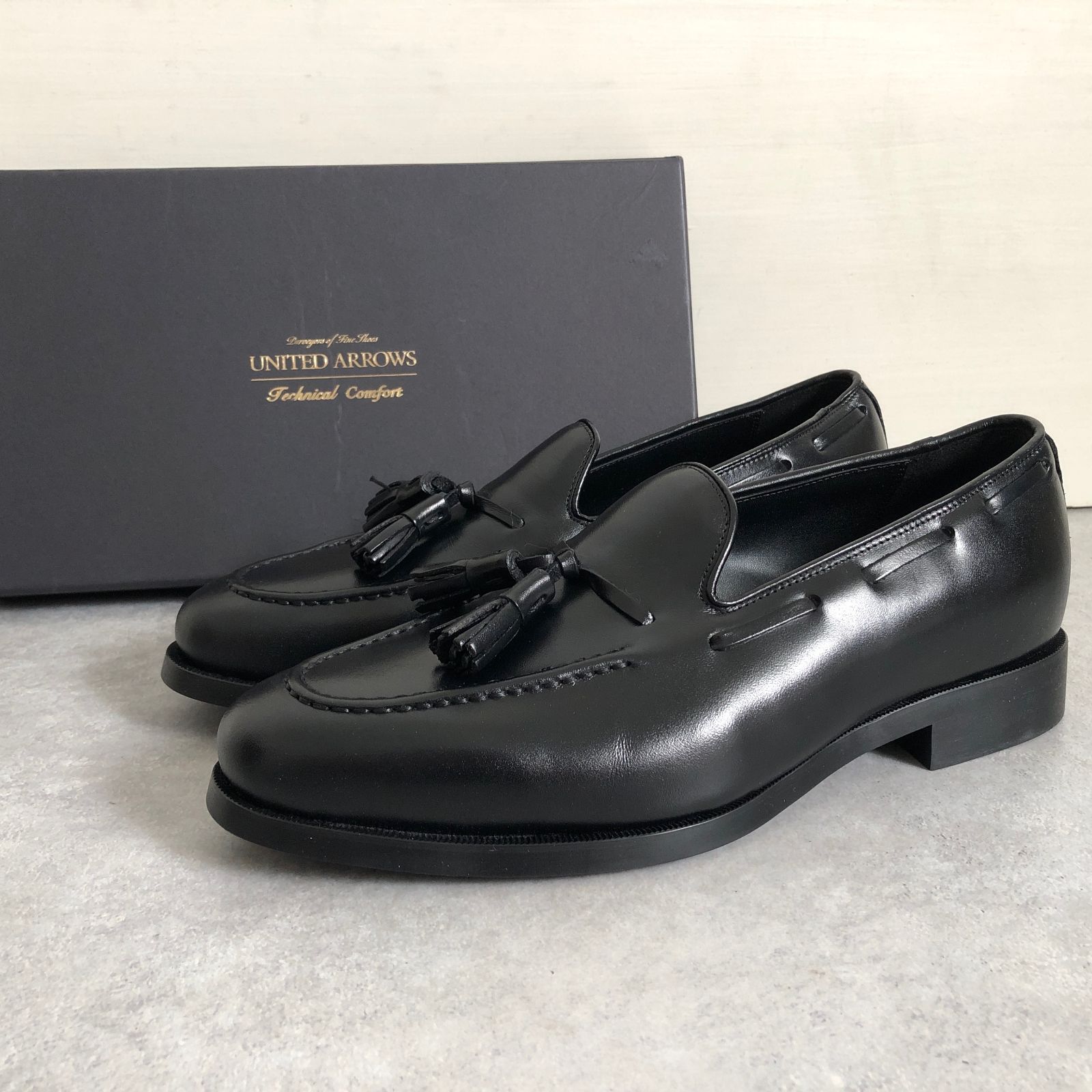 新品 定価2.6万 UNITED ARROWS タッセル レザー ローファー 革靴