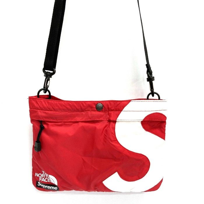 ★SUPREME × THE NORTH FACE シュプリーム × ザノースフェイス 20AW S Logo Shoulder Bag  エスロゴプリントショルダーバッグ サコッシュ レッド