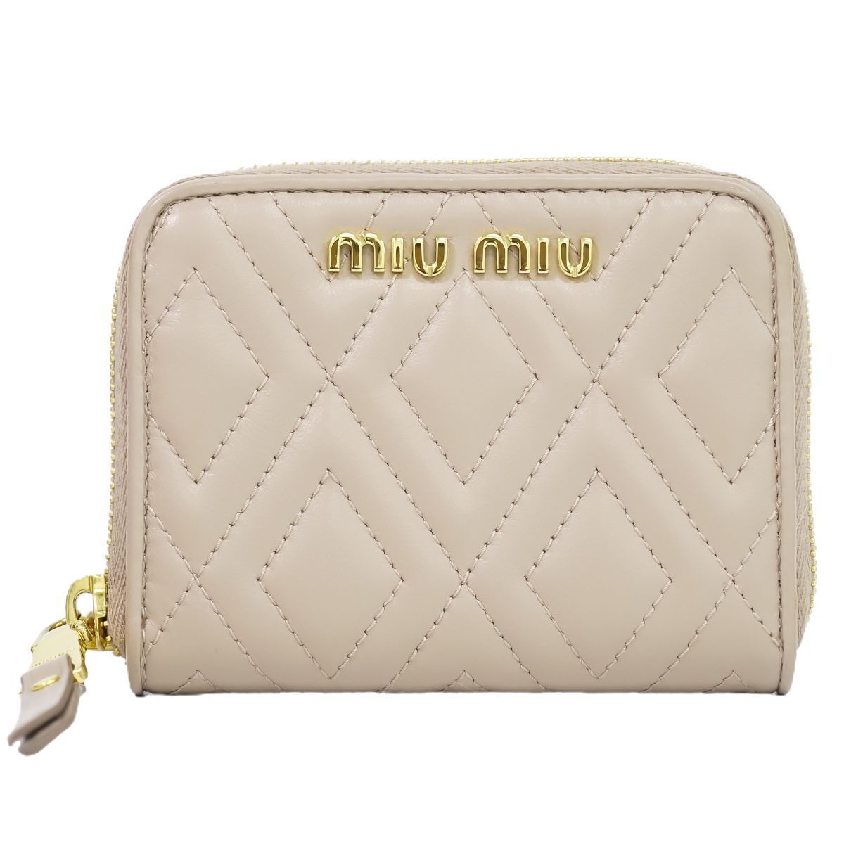 ミュウミュウ MIUMIU レザー コインケース 小銭入れ ピンク 5MM268 