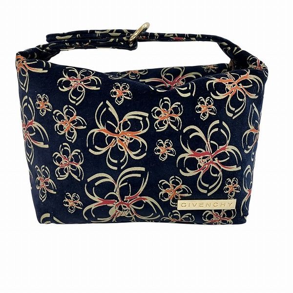 ジバンシィ ネイビー スエード ブランド小物 ポーチ レディース 美品