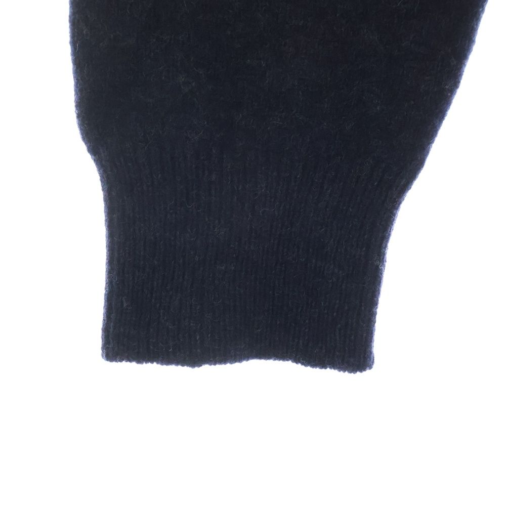 MAISON KITSUNE メゾンキツネ 14AW フロントロゴ刺繍 ウール  ニットセーター ネイビー レディース FW14-MK-004-PU MAISON KITSUNE (メゾンキツネ) 14AW フロントロゴ刺繍 ウール