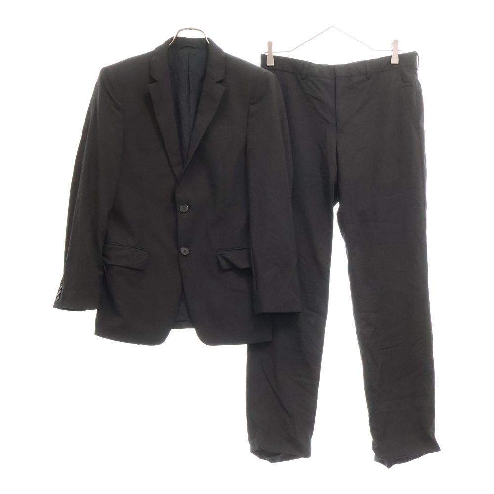 GIVENCHY ジバンシィ セットアップ スーツ ウール 2B テーラードジャケット ノータック スラックスパンツ ブラック G14S 1240-002