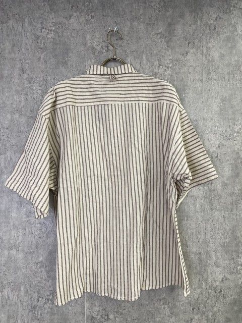 NOROLL NORMAL S/S SHIRTS Mサイズ 半袖シャツ NOROLL NORMAL SHIRT STRIPE S/S - BROWN ブルー / ノーロール