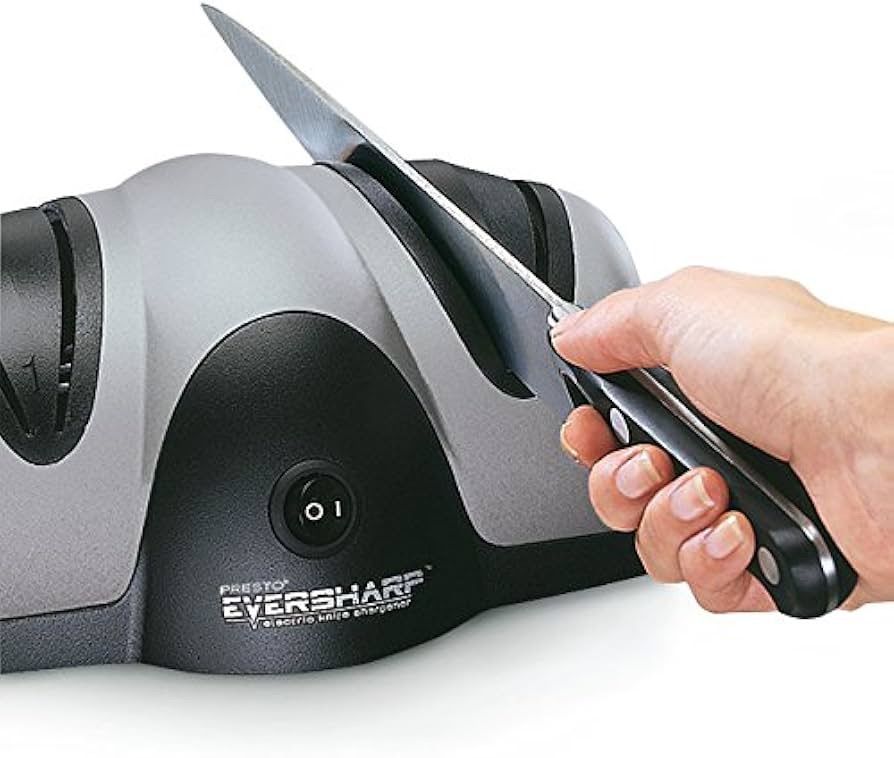 包丁研ぎ器 Presto Eversharp 8800 プレスト ナイフシャープナー 電動包丁研ぎ シルバー