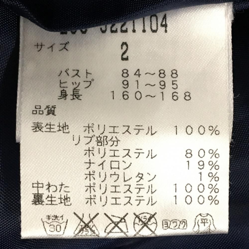 ジャックバニー 中綿スニード ネイビー×マスタードイエロー サイドジップ ブルゾン レディース 2 L ゴルフウェア Jack Bunny LLC-HASEGAWATOSO_COM