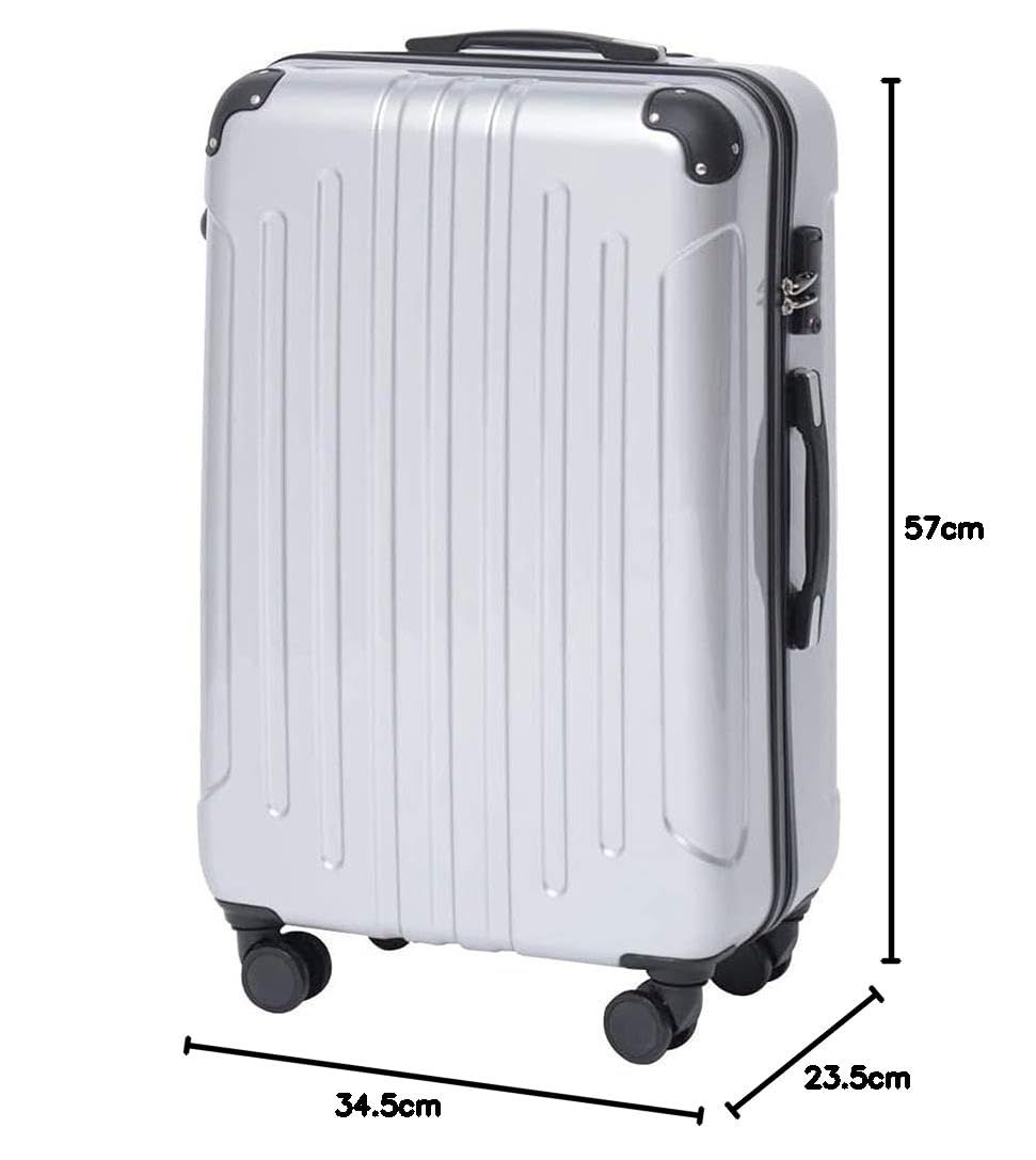 アイリスプラザ キャリーケース 機内持ち込み Sサイズ 5 cm拡張機能付き ダブルキャスター TSAロック 40～49 L 1～3泊 超軽量 大容量 ファスナー式 旅行 ビジネス 出張 海外旅行 スーツーケース