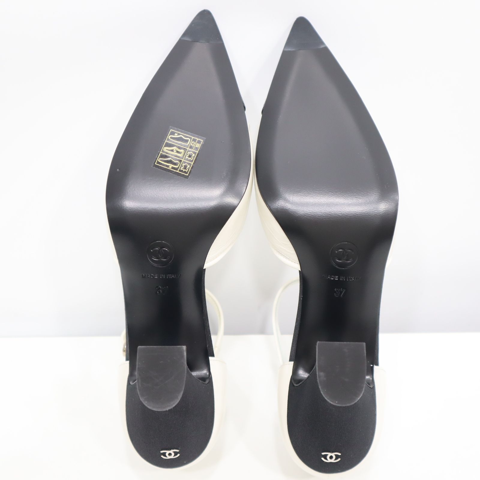 正規品】CHANEL シャネル パンプス 37(約23.5cm) ブラック 黒 ゴールド